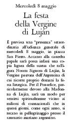 Le pèlerinage national de Luján va jusqu'à Rome [Coutumes]