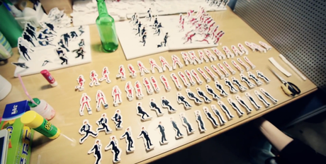 Personnages découpés pour le film en stop motion Personnages découpés pour le film en stop motion