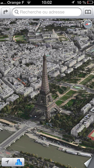 Plans : Paris enfin en 3D avec FlyOver Capture d’écran 2013-05-09 à 10.43.32