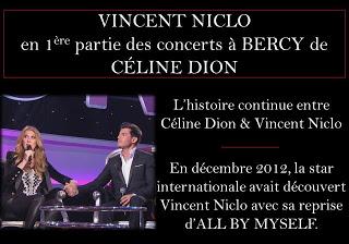 Vincent Niclo en 1ère partie des concerts de Céline Dion à Bercy