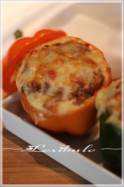 ~Poivrons farcis au porc épicé~ ~Poivrons farcis au porc épicé~