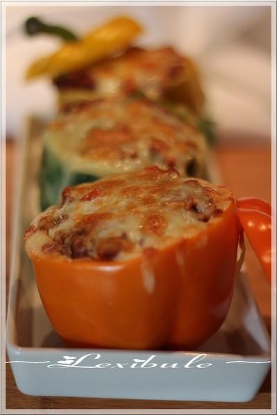 ~Poivrons farcis au porc épicé~ ~Poivrons farcis au porc épicé~