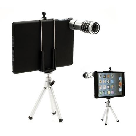 Téléobjectifs zoom 12x avec coque pour iPad Mini, Galaxy Note 2 et Galaxy S4