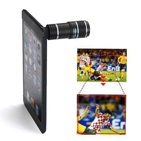 Téléobjectifs zoom 12x avec coque pour iPad Mini, Galaxy Note 2 et Galaxy S4