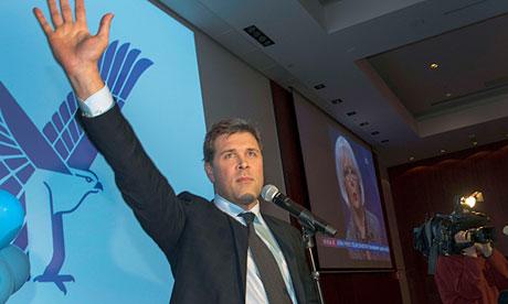 Bjarni Benediktsson, leader of the Independence party of Iceland L’Islande choisit l’indépendance