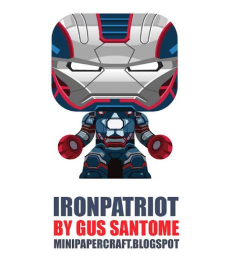 Blog_Paper_Toy_mini_papercraft_Iron_Patriot_pic Iron Patriot by Gustavo Santome