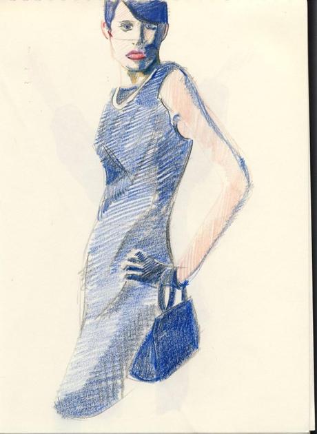 Glamour au crayon de couleur Faber-Castell cray couleur dame 16052013