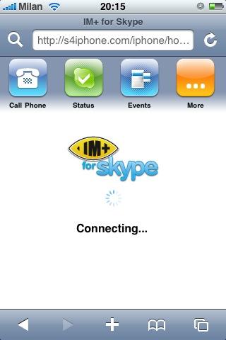 IM+ Skype version iPhone