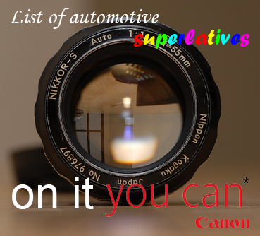 Nouvel album list automotive superlatives: can.