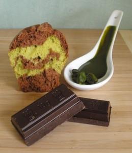 Mini cakes marbrés chocolat/pistache