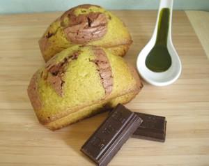Mini cakes marbrés chocolat/pistache