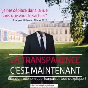 Peu de changement : après l’an Nuit, l’an Brouille de Hollande hollande : la transparence
