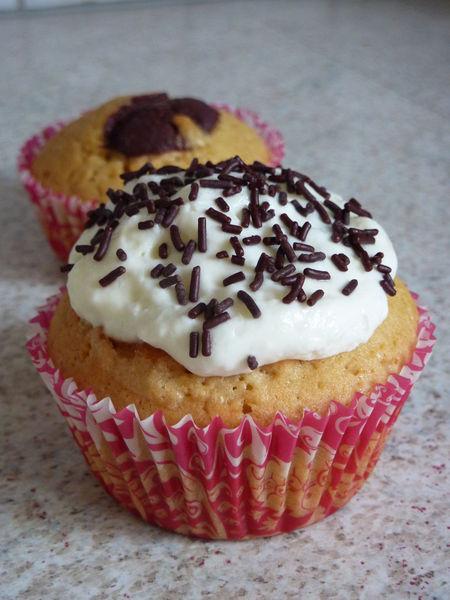 Cupcakes aux pépites, chantilly mascarpone P1130392