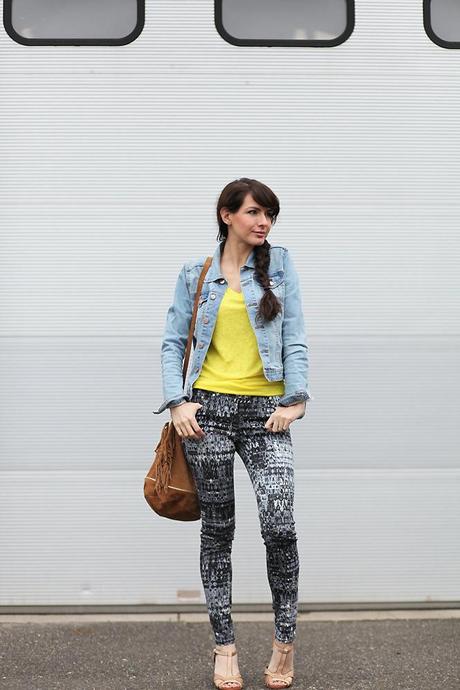 yellow top lin tendance jaune somewhere sandales dorées H&M 3 suisses photo top lin loose citron Yellow