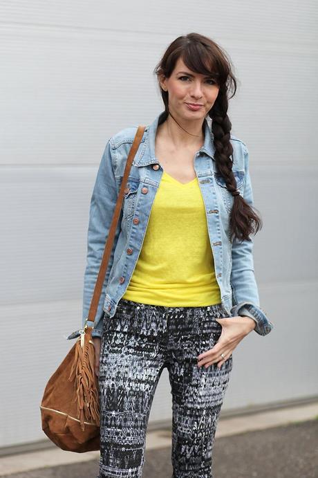 yellow top lin tendance jaune somewhere sandales dorées H&M 3 suisses photo tendance lin 2013 Yellow