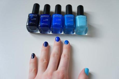 Ombre manucure nails tuto swatch vernis Kiko