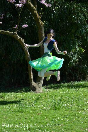 Ma Candyskirt, la jupe de mes rêves! Candyskirt en sautant pour un effet barbe-à-papa