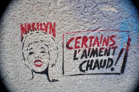 Pochoirs JPM à St Ouen Marilyn Certains L'Aiment Chaud!