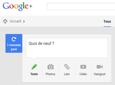 Pour rafraîchir son flux, il faut appuyer sur le bouton Google+ fait peau neuve : comment personnaliser la nouvelle interface ?