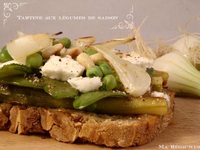 Recette : Tartine aux légumes de saison Recette : Tartine aux légumes de saison