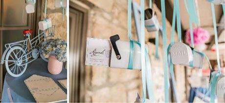 décoration de mariage bleu pastel boite-lettres-cadeau-invite