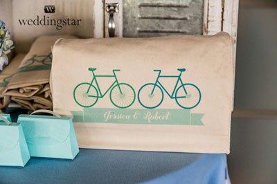 décoration de mariage bleu pastel sac-cadeau-invite