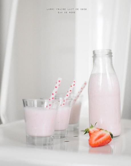 Battle food #8 // Like a lassi fraise-lait de coco-eau de rose trio-lassi-typo