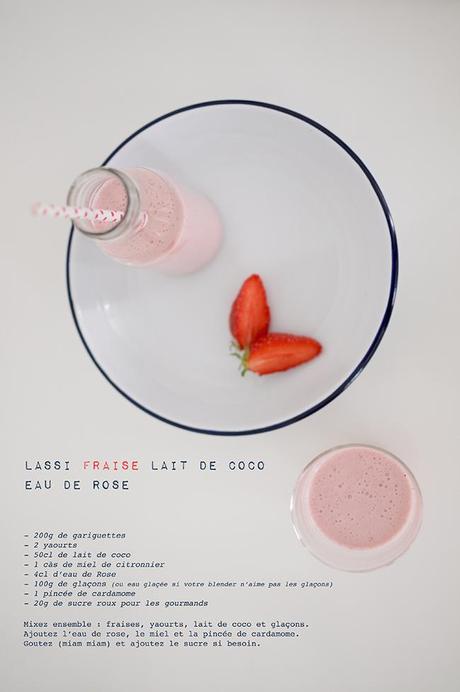 Battle food #8 // Like a lassi fraise-lait de coco-eau de rose recette-lassi copie