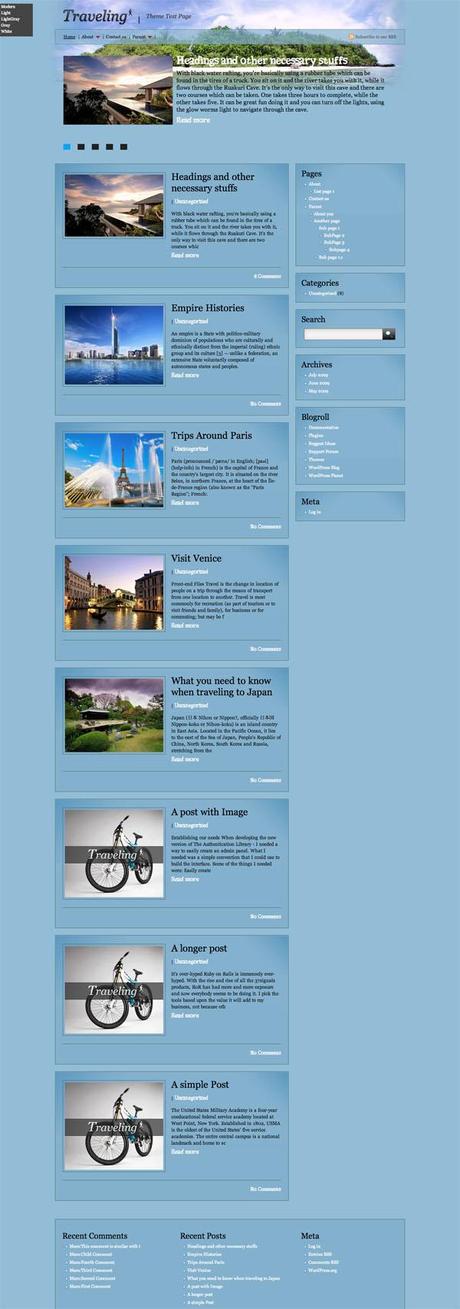 10 thèmes wordpress pour créer un site de voyages Traveling
