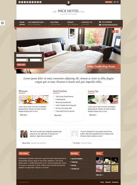 10 thèmes wordpress pour créer un site de voyages Nice Hotel