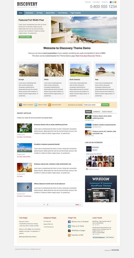 10 thèmes wordpress pour créer un site de voyages Discovery