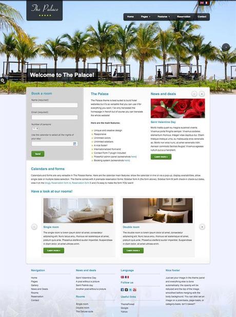 10 thèmes wordpress pour créer un site de voyages The Palace