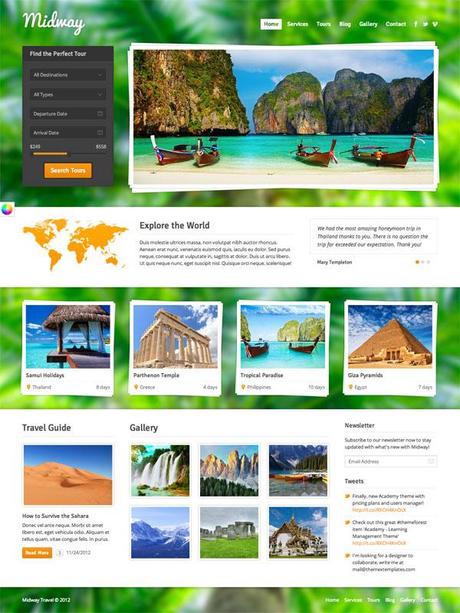 10 thèmes wordpress pour créer un site de voyages Midway