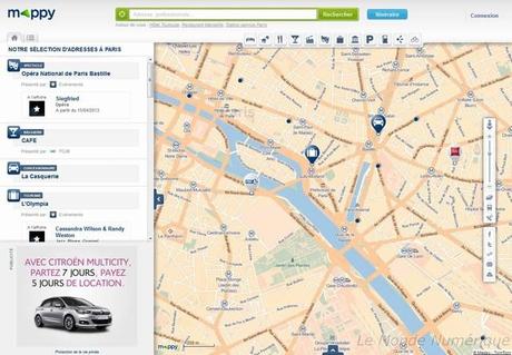 Mappy se présente sous une nouvelle interface avec des services locaux