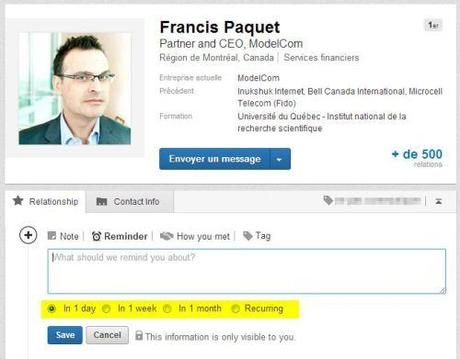 LINKEDIN CONTACTS: OPTIMISEZ VOS RELATIONS AVEC VOS CONTACTS Linkedin contacts profil 2