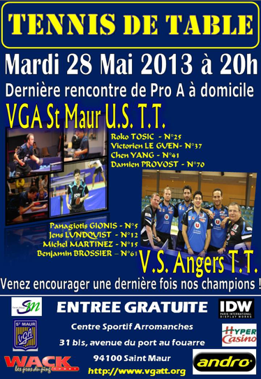 VGATT Dernier match de Ping en Pro A…