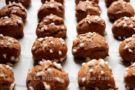 Chouquettes chocolat cannelle La Kitchenette de Miss Tâm Chouquettes au chocolat et à la cannelle