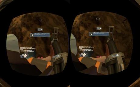 Voilà ce qu'affiche votre écran pendant que vous jouez avec l'Oculus Rift.