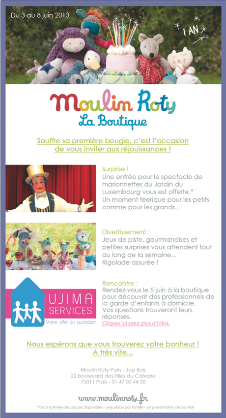 Programme 1 an boutique Moulin Roty