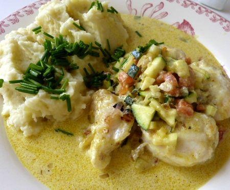 Médaillons de lotte au curry lotte au curry