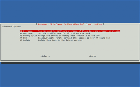 Raspberry Pi, mes premiers pas raspi-config_advanced