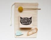 Cat Return Address Stamp, 2x3