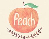Peach - 5x7 Art Print
