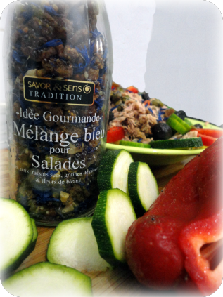 Cuisine en fête !! Restaurations et salade composée mélange bleu