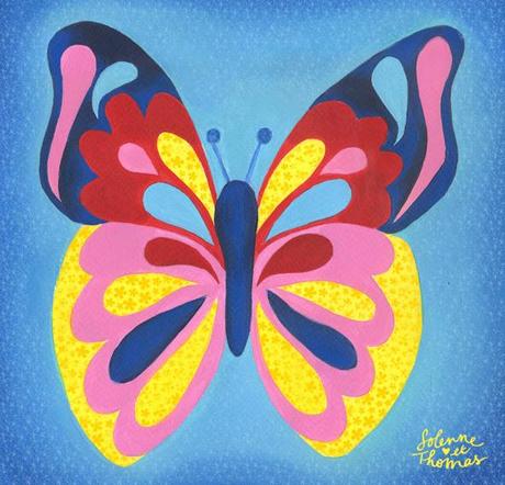peinture papillon illustration couleur