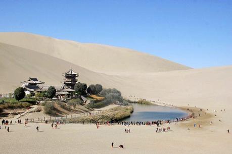 Dunhuang oasis en Chine