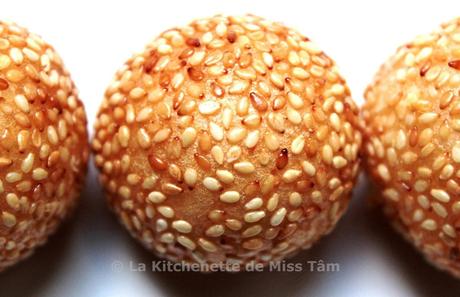 Boules de sésame aux haricots mungo (Bánh Cam / Bánh Rán)