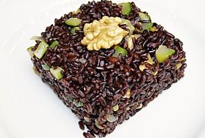 Riz noir aux noix et courgettes riz_riz noir_riz venere_risotto_courgettes_noix_noix de saint jacques