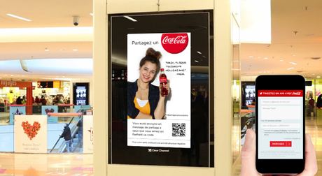 Affichage dynamique de la campagne partagez un Coca-Cola