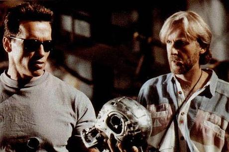 Arnold et James Cameron sur le tournage de Terminator 2